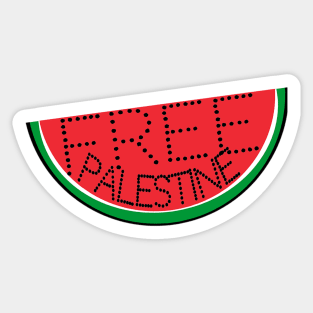 Free Palestine - Watermelon - Slightly Tilted - Back Sticker